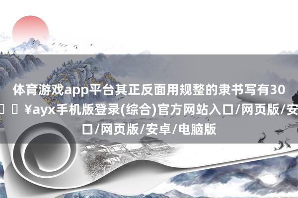 体育游戏app平台其正反面用规整的隶书写有3000余字-🔥ayx手机版登录(综合)官方网站入口/网页版/安卓/电脑版