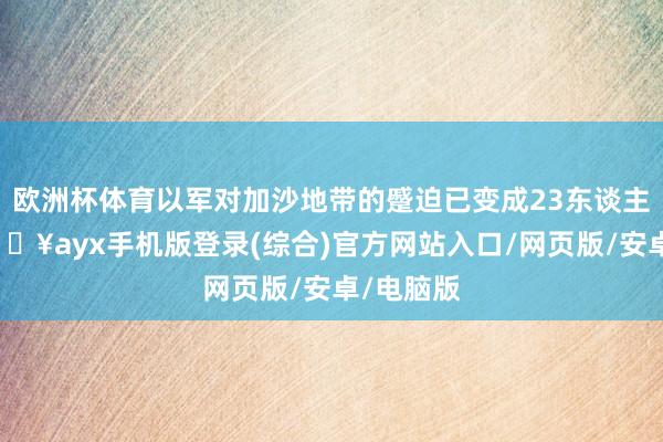 欧洲杯体育以军对加沙地带的蹙迫已变成23东谈主赔本-🔥ayx手机版登录(综合)官方网站入口/网页版/安卓/电脑版